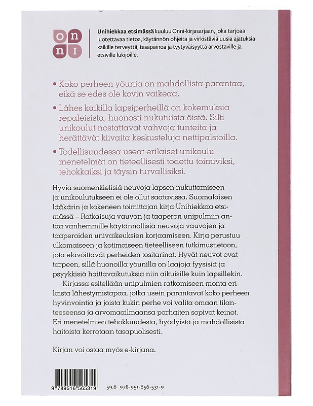 Unihiekkaa etsimässä : ratkaisuja vauvan ja taaperon unipulmiin - Keski-Rahkonen, Anna - Tietokirjat ja oppaat - 10105453015 - 1