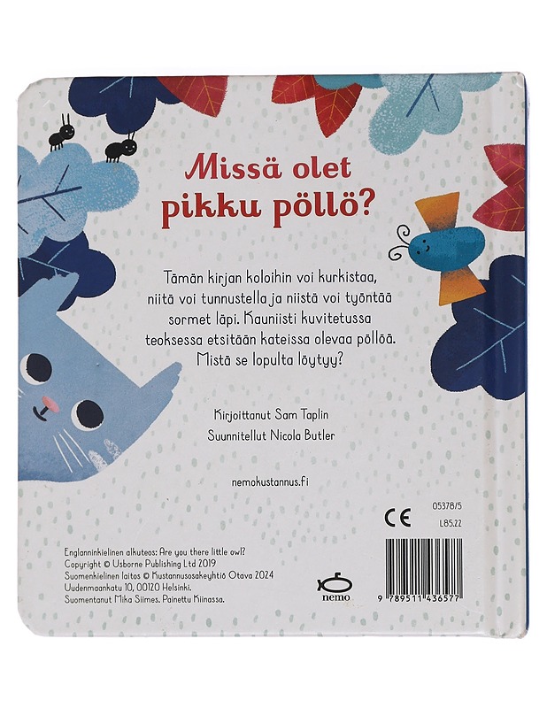 Missä olet pikku pöllö? - Taplin, Sam - Lastenkirjat - 10105453083 - 1