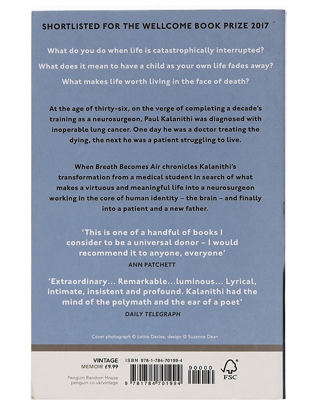When breath becomes air - Kalanithi, Paul - Elämäkerrat ja muistelmat - 10105453208 - 1