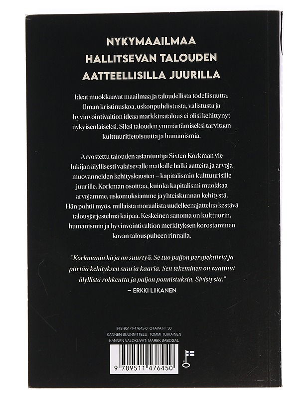 Talous ja humanismi - Sixten Korkman - Historiakirjat - 10105453233 - 1