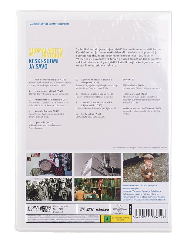 Suomalaisten oma historia: Keski-Suomi Ja Savo, Männikkömetsät Ja Rantojen Raidat - DVD - DVD-elokuvat - 10105453239 - 1