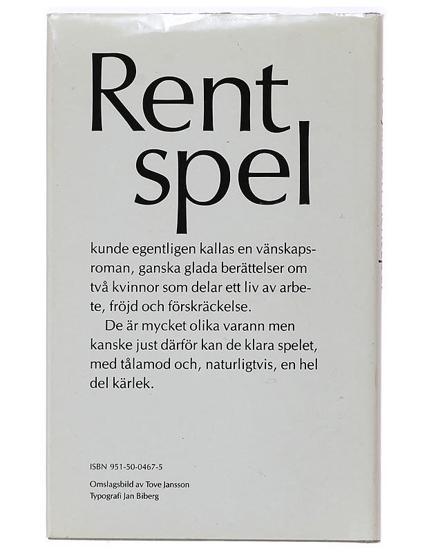 Rent spel - Tove Jansson - Romaanit ja novellit - 10105453277 - 1