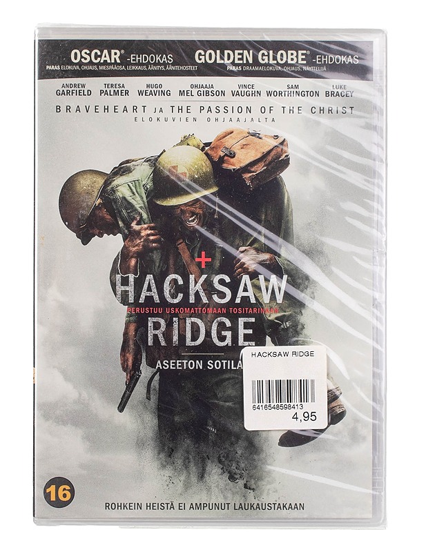 Hacksaw Ridge : aseeton sotilas - DVD - DVD-elokuvat - 10105453346 - 0