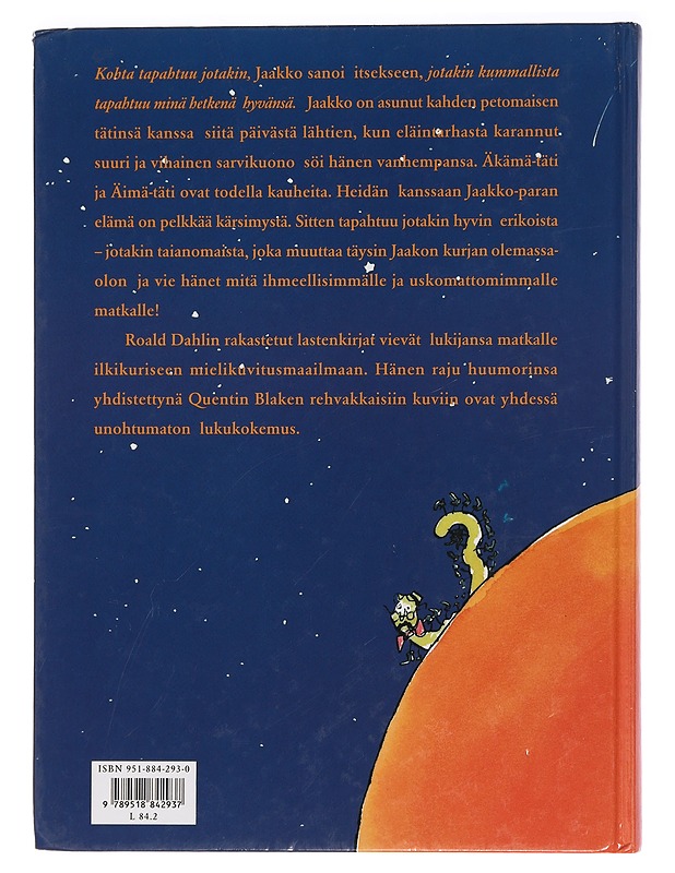 Jaakko ja jättipersikka - Dahl, Roald - Lastenkirjat - 10105453394 - 1