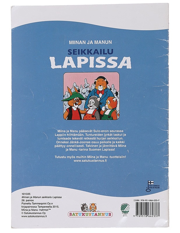 Miinan ja Manun seikkailu Lapissa - Teutori - Lastenkirjat - 10105453431 - 1