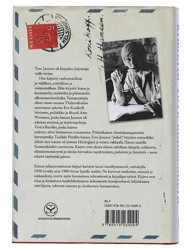 Kirjeitä Tove Janssonilta - Jansson, Tove - Elämäkerrat ja muistelmat - 10105453444 - 1