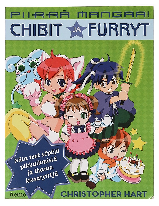Piirrä mangaa! : chibit ja furryt : näin teet söpöjä pikkuihmisiä ja ihania kissatyttöjä - Hart, Christopher - Sarjakuvat - 10105453483 - 0