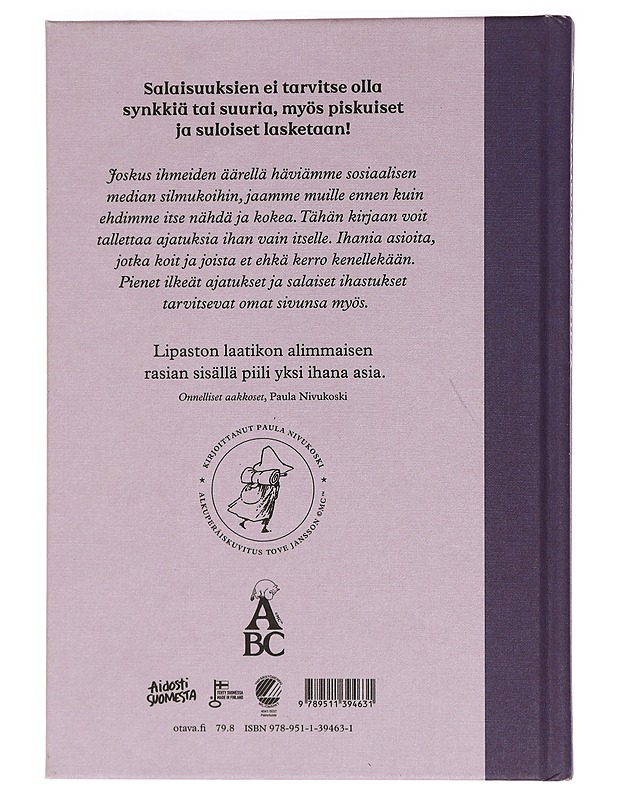 Muumit  : Salaisuuksien kirja - Nivukoski, Paula - Tietokirjat ja oppaat - 10105453584 - 1