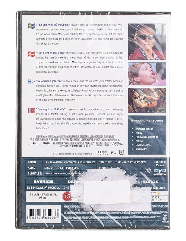 One night at McCool's - DVD - DVD-elokuvat - 10105453643 - 1