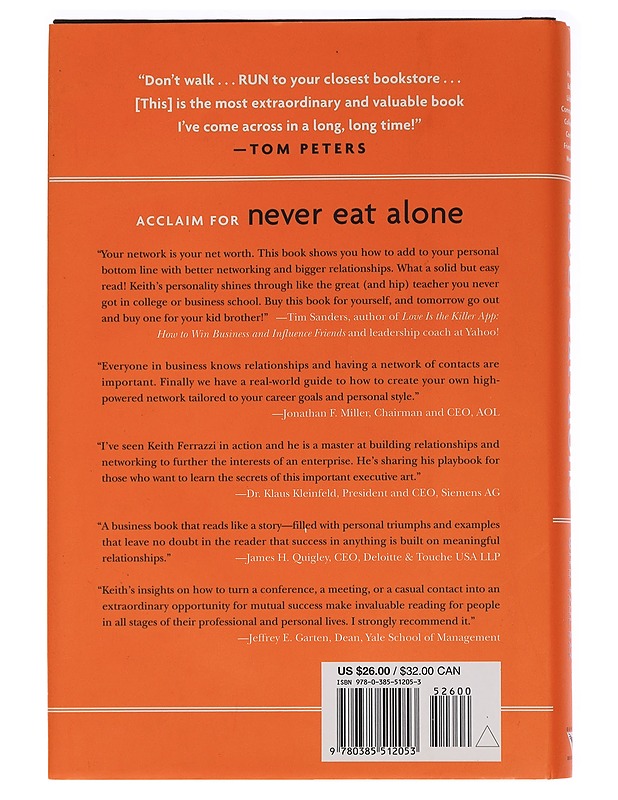 Never eat alone : and other secrets to success, one relationship at a time - Ferrazzi, Keith - Tietokirjat ja oppaat - 10105453648 - 1