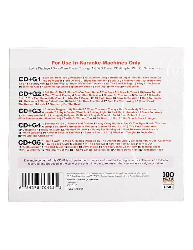 Rock Karaoke - CD+G - CD-levyt - 10105453708 - 1