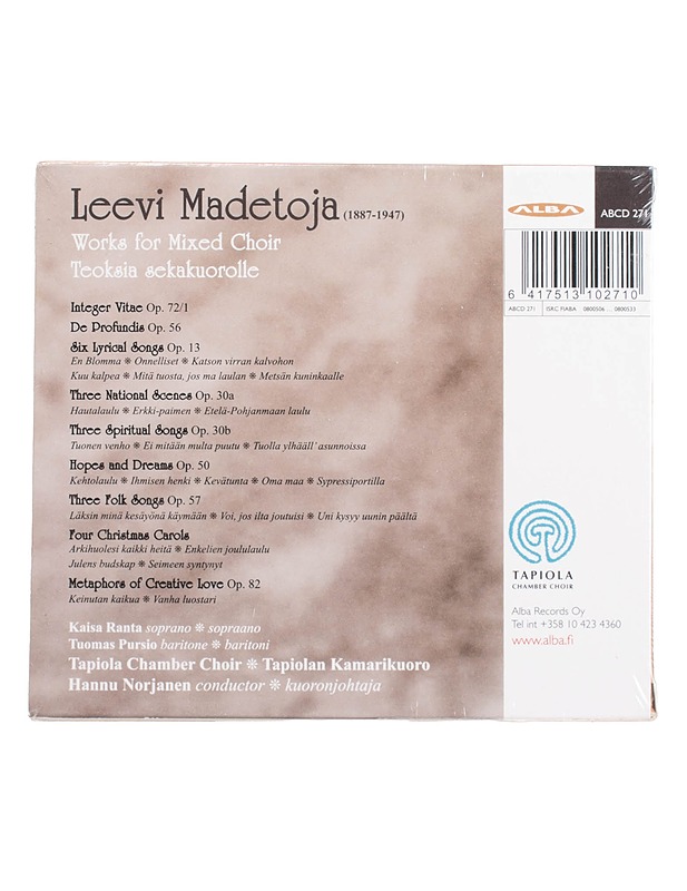 Leevi Madetoja: So What If I Sing - CD - CD-levyt - 10105453709 - 1