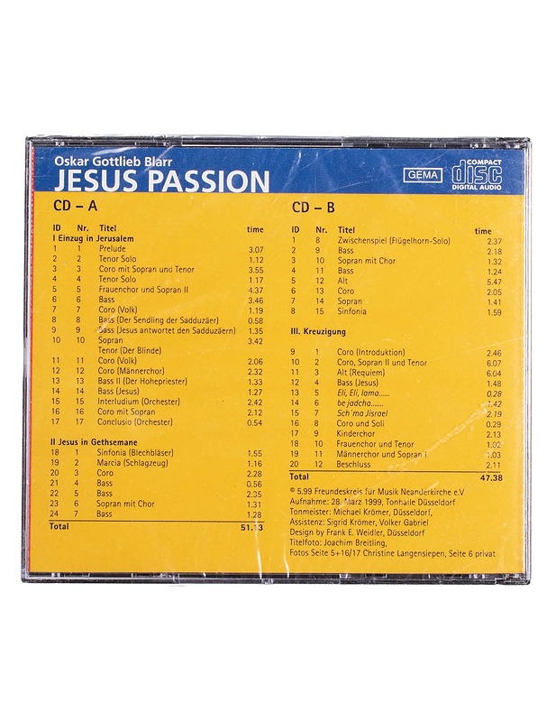 Oskar Gottlieb Blarr: Jesus Passion - CD - CD-levyt - 10105453716 - 1