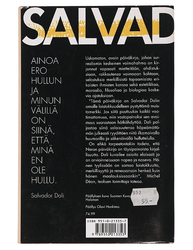 Neron päiväkirja - Salvador Dali - Elämäkerrat ja muistelmat - 10105453789 - 1