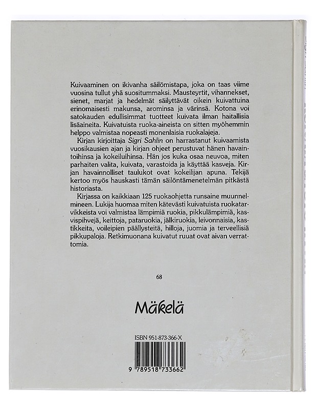 Kuivata ja syö hyvin - Sahlin, Sigri - Ruokakirjat - 10105453802 - 1