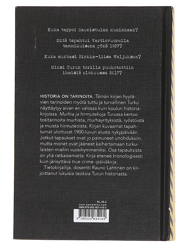 Murhia ja hirmutekoja Turussa - Rauno Lahtinen - Historiakirjat - 10105453806 - 1