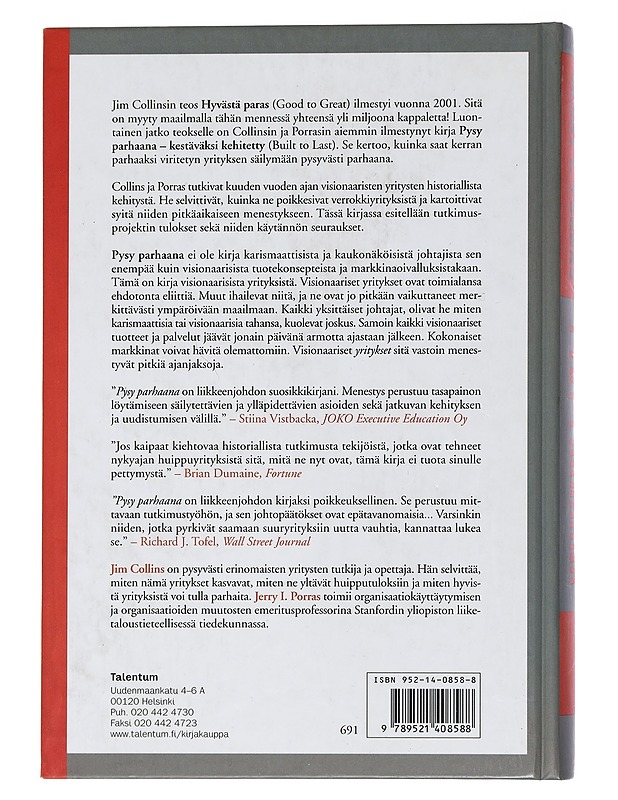 Pysy parhaana : kestäväksi kehitetty - Collins, Jim - Tietokirjat ja oppaat - 10105453827 - 1