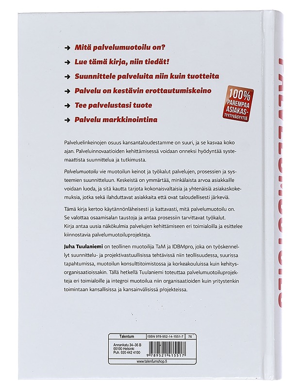 Palvelumuotoilu - Tuulaniemi, Juha - Tietokirjat ja oppaat - 10105453834 - 1