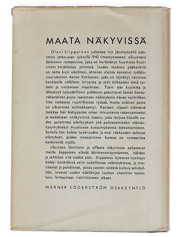 Maata näkyvissä - Olavi Siippainen - Romaanit ja novellit - 10105453854 - 1
