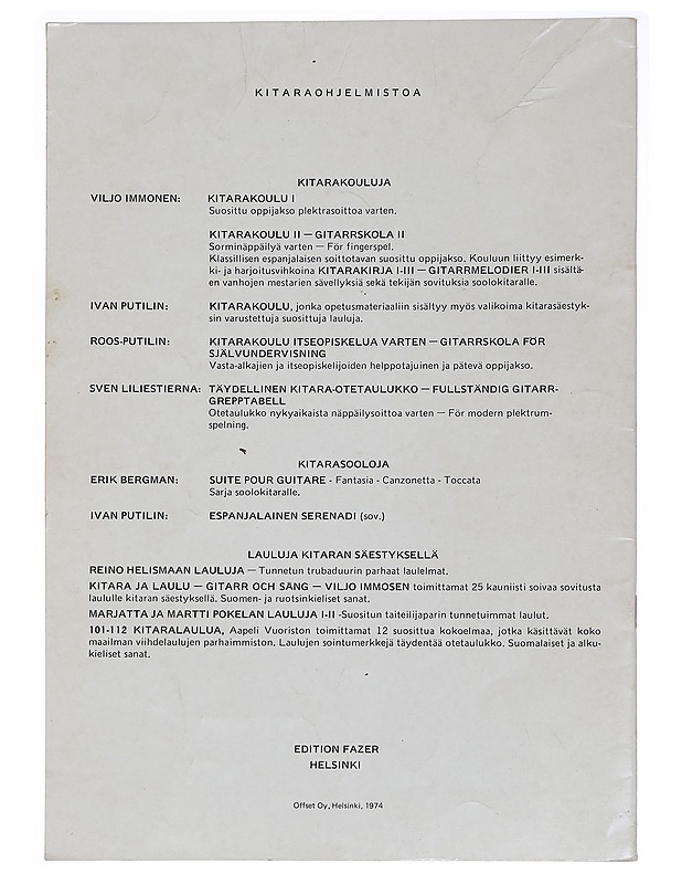 Bassokitara - Englund, Ingmar - Musiikki- ja elokuvakirjat - 10105453910 - 1