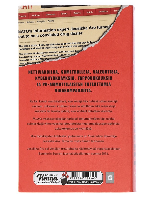 Putinin trollit : tositarinoita Venäjän infosodan rintamilta - Jessikka Aro - Elämäkerrat ja muistelmat - 10105453914 - 1