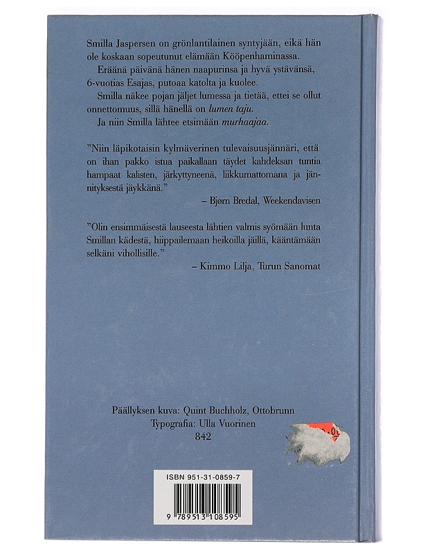 LUMEN TAJU - HØEG, PETER - Romaanit ja novellit - 10105453977 - 1