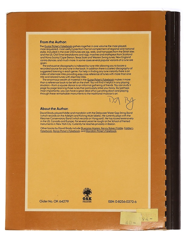 The guitar picker's fakebook - Brody, David - Musiikki- ja elokuvakirjat - 10105453990 - 1