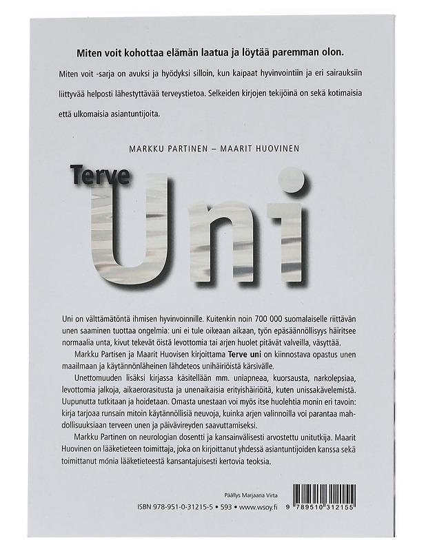 Terve uni - Partinen, Markku - Hyvinvointikirjat - 10105454081 - 1