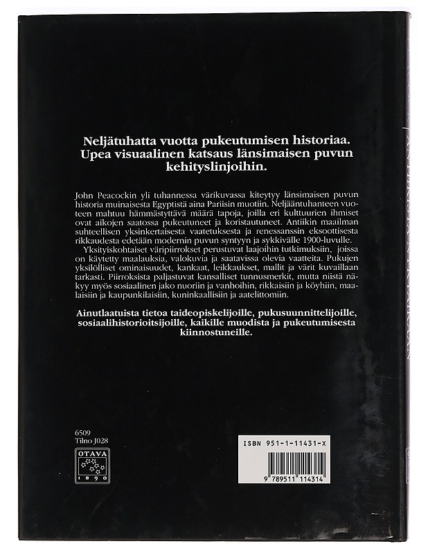 Länsimainen puku antiikista nykypäivään - Peacock, John - Historiakirjat - 10105454110 - 1