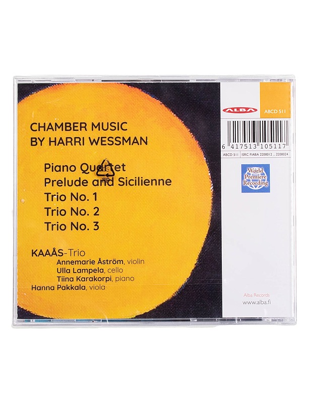 Kaaås -trio: Chamber music by Harri Wessman - CD - CD-levyt - 10105454146 - 1