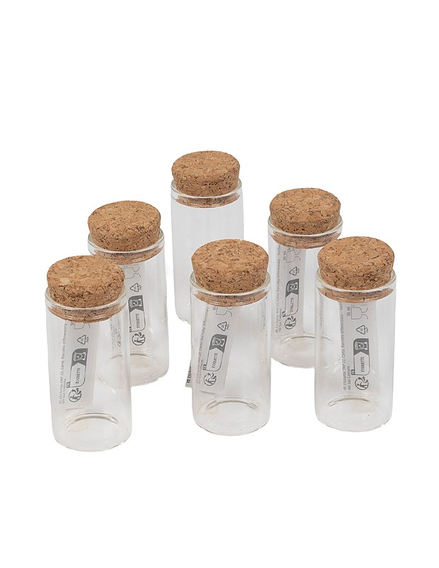 Lasinen säilytyspurkki, 6 kpl - Säilytysastiat - 10105454165 - 0