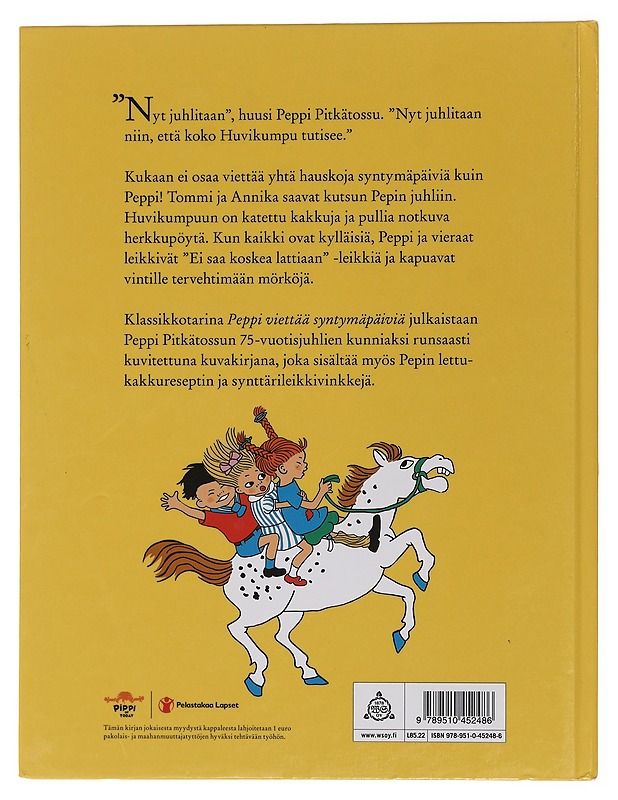 Peppi viettää syntymäpäiviä - Lindgren, Astrid - Lastenkirjat - 10105454200 - 1