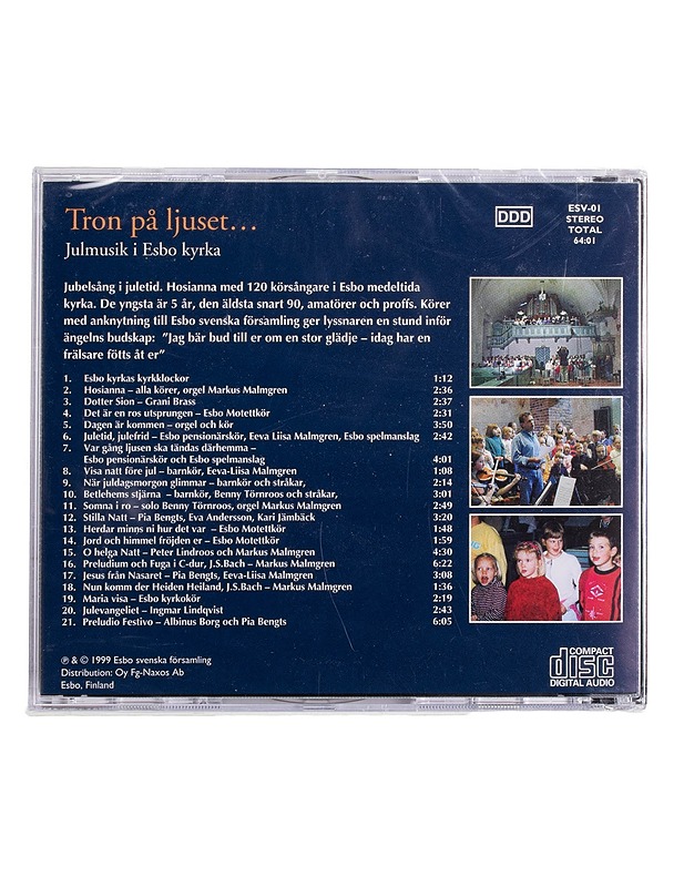 Tron på ljuset... Julmusik i Esbo kyrka - CD - CD-levyt - 10105454208 - 1
