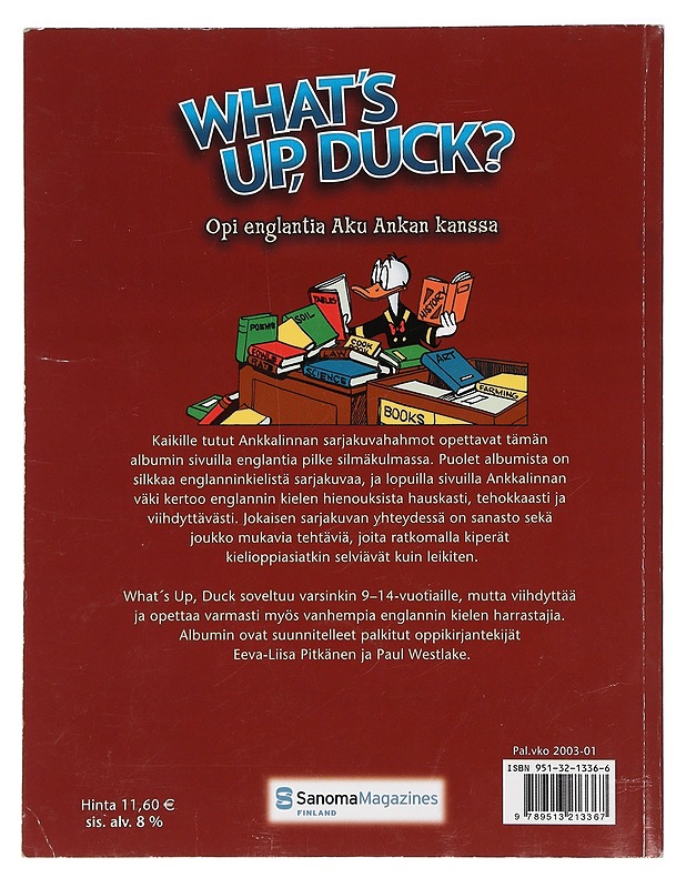 What's up, Duck? : opi englantia Aku Ankan kanssa - Pitkänen, Eeva-Liisa - Sarjakuvat - 10105454213 - 1