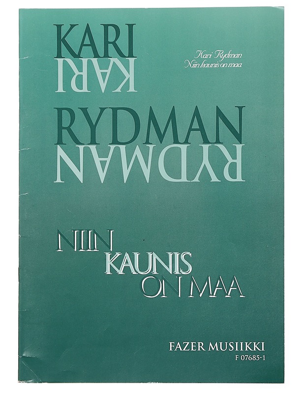 Kari Rydman: niin kunis on maa - Kari Rydman - Musiikki- ja elokuvakirjat - 10105454258 - 0