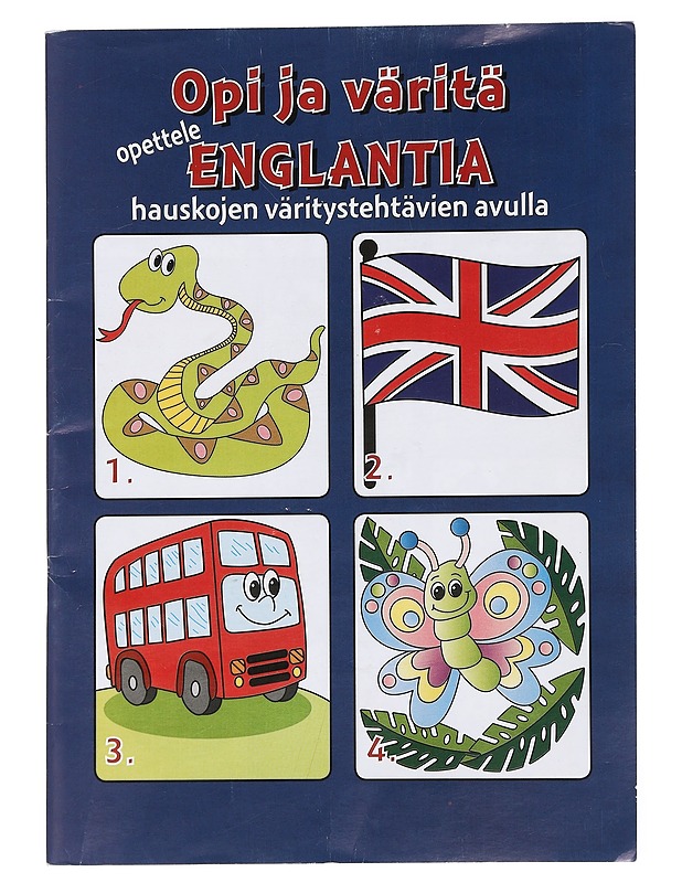 Opi ja väritä: opettele englantia hauskojen väritystehävien avulla - Lastenkirjat - 10105454298 - 0