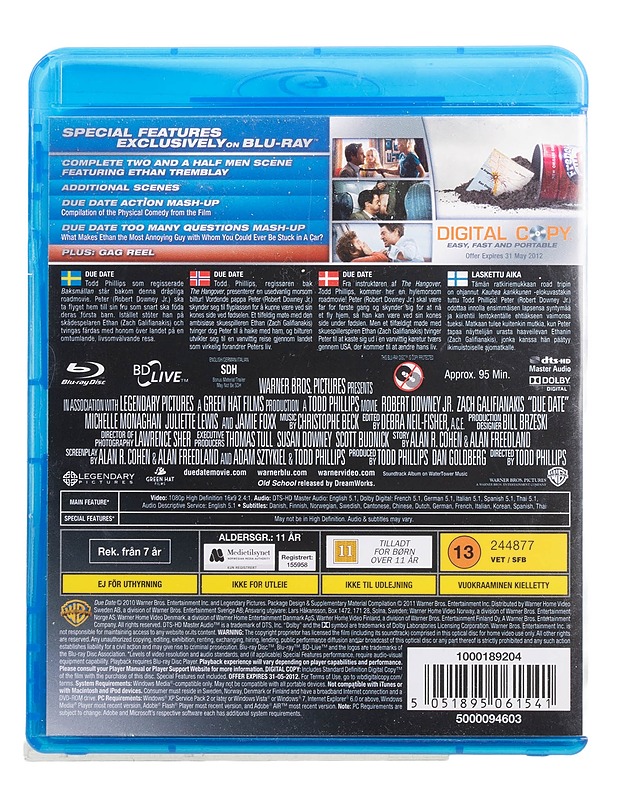 Due Date - Blu-Ray - Blu-ray-levyt - 10105454319 - 1