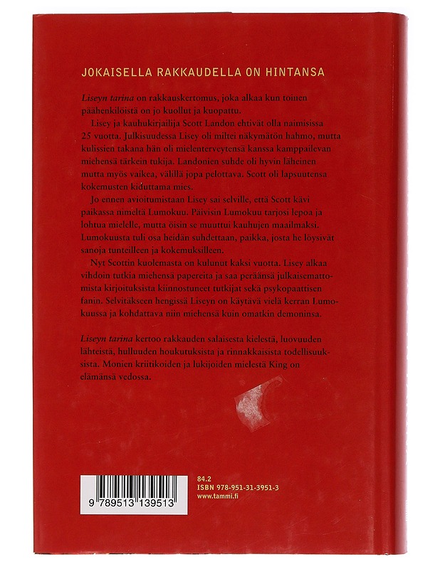 Liseyn tarina - King, Stephen - Jännitys ja dekkarit - 10105454323 - 1