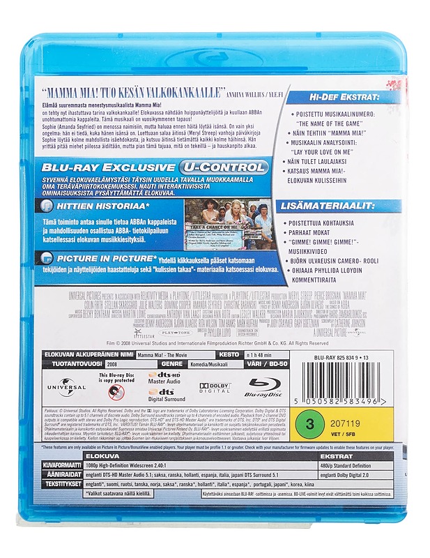 Mamma Mia! - Blu-Ray - Blu-ray-levyt - 10105454337 - 1