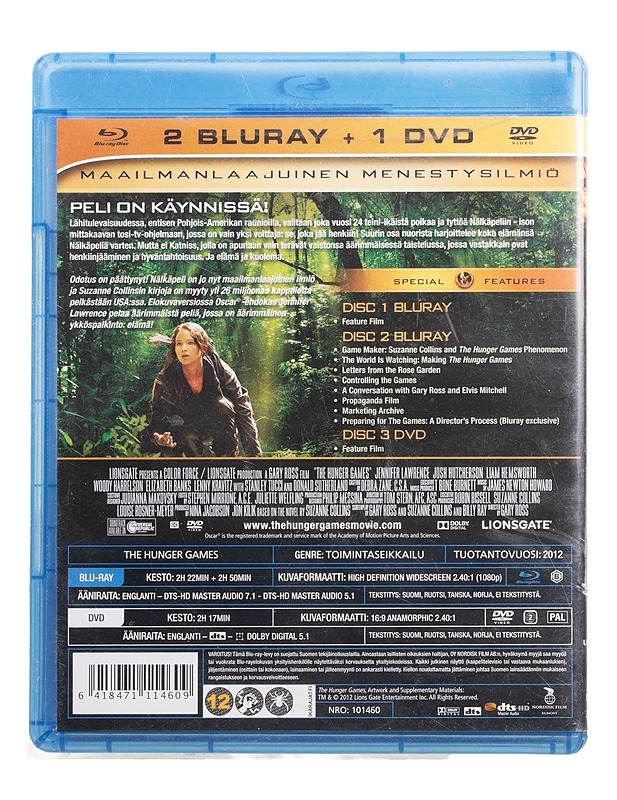 Nälkäpeli - Blu-Ray + DVD - DVD-elokuvat - 10105454341 - 1