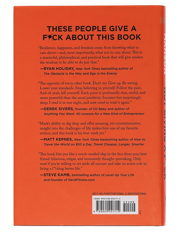 The Subtle Art of Not Giving a F*ck - Manson, Mark - Tietokirjat ja oppaat - 10105454359 - 1