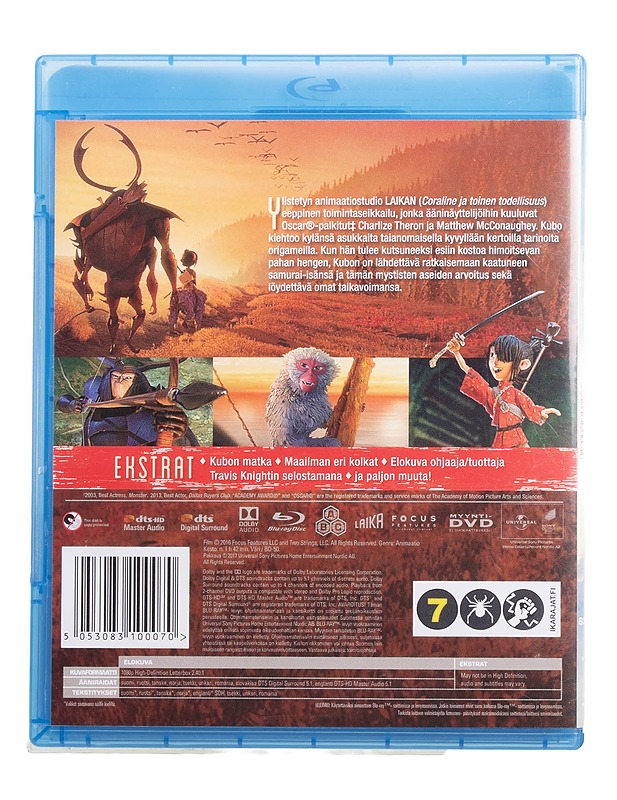 Kubo - Samuraiseikkailu - Blu-Ray - Blu-ray-levyt - 10105454414 - 1