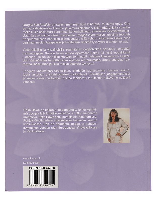 Joogaa laihduttajille - Hawe, Celia - Hyvinvointikirjat - 10105454439 - 1