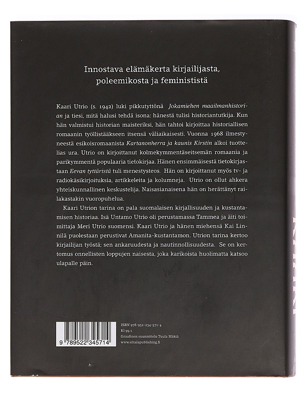 Kaari : kirjailija Kaari Utrion elämä - Anna-Liisa Haavikko - Elämäkerrat ja muistelmat - 10105454454 - 1