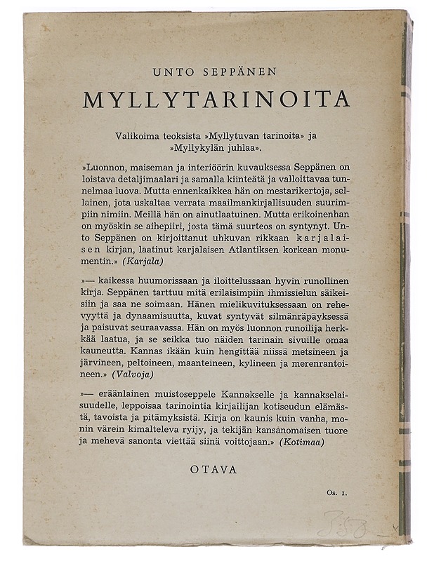 Myllytarinoita - Unto Seppänen - Romaanit ja novellit - 10105454533 - 1