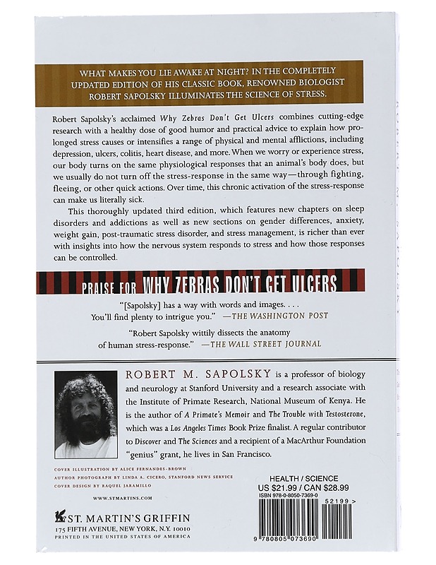 Why Zebras Don't Get Ulcers - Sapolsky, Robert M. - Tietokirjat ja oppaat - 10105454542 - 1