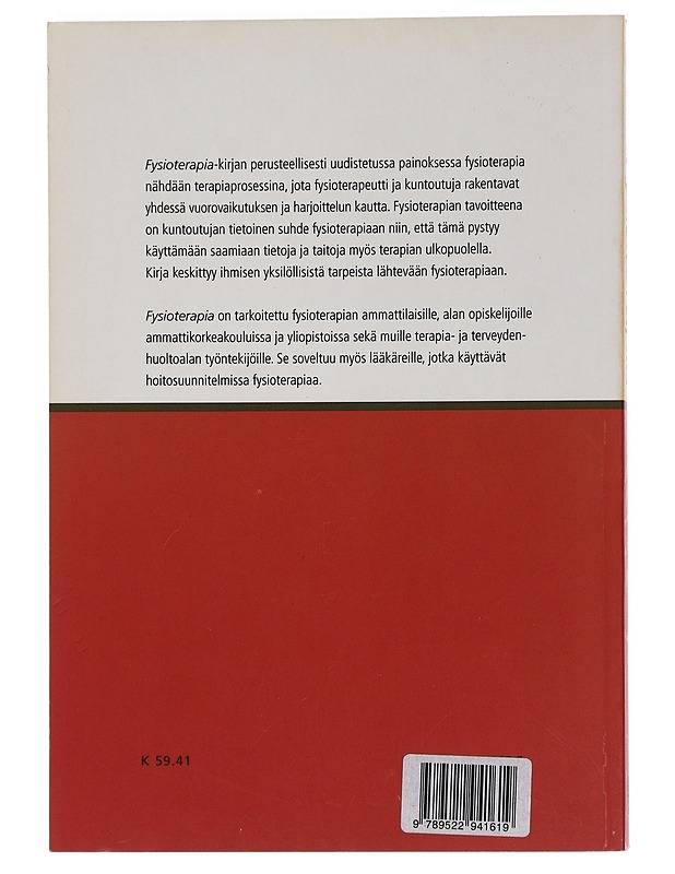 Fysioterapia - Talvitie, Ulla - Tietokirjat ja oppaat - 10105454563 - 1