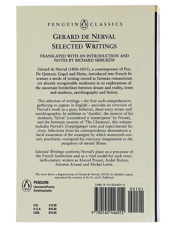 Selected Writings - Nerval, Gérard de - Romaanit ja novellit - 10105454612 - 1