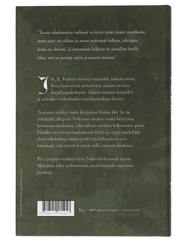 Puu ja lehti - Tolkien, J. R. R. - Lastenkirjat - 10105454652 - 1