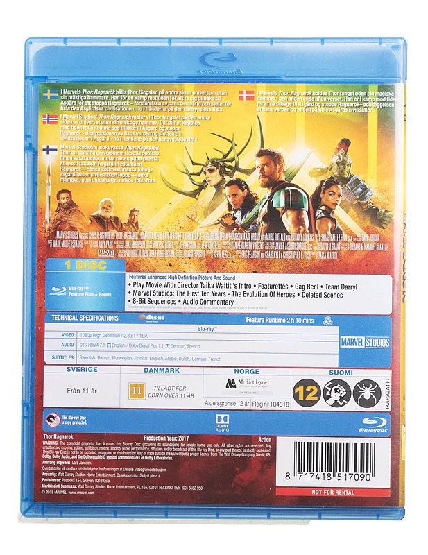 Thor Ragnarok - Blu-Ray - Blu-ray-levyt - 10105454667 - 1